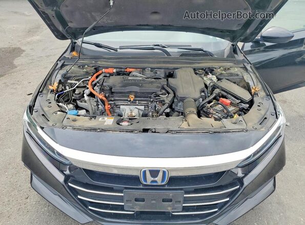 1HGCV3F19MA000998 2021 HONDA ACCORD Черный Вид задней части салона