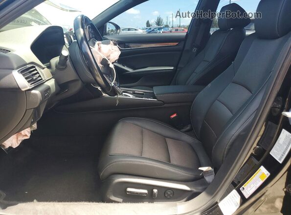 1HGCV3F20NA026514 2022 HONDA ACCORD Черный Вид салона спереди