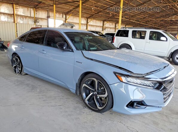 1HGCV3F27NA017809 2022 HONDA ACCORD Blue Передня права чверть