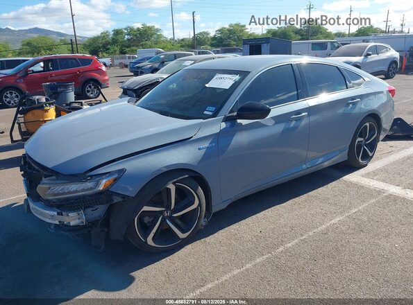 1HGCV3F27NA035582 2022 HONDA ACCORD Light Blue Առջևի ձախ երեք քառորդ տեսարան