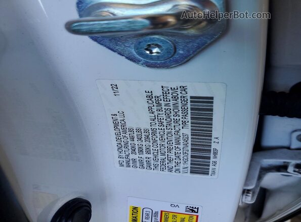 1HGCV3F27NA045237 2022 HONDA ACCORD White ძრავის განყოფილების ხედი
