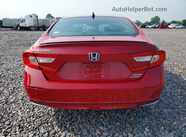 1HGCV3F28NA023568 2022 HONDA ACCORD Red Rear view