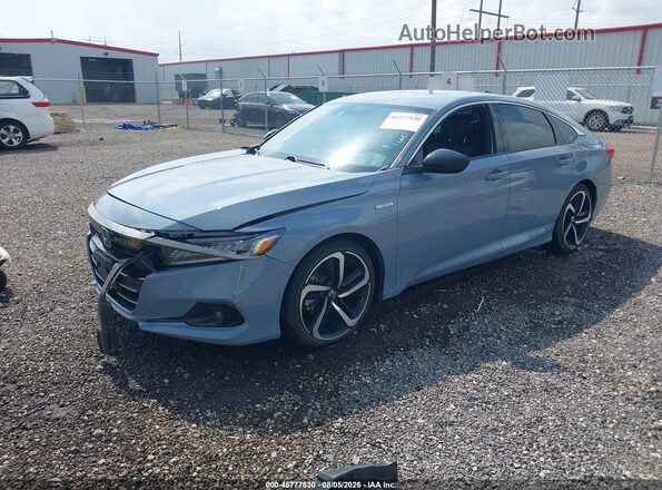 1HGCV3F28NA038314 2022 HONDA ACCORD Gray Առջևի ձախ երեք քառորդ տեսարան