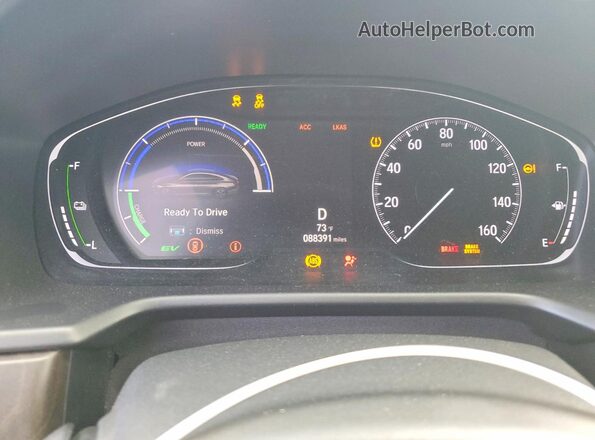 1HGCV3F42LA000284 2020 HONDA ACCORD White Вид щитка приладів