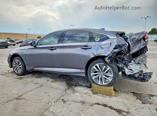 1HGCV3F43KA018016 2019 HONDA ACCORD Gray Rear left