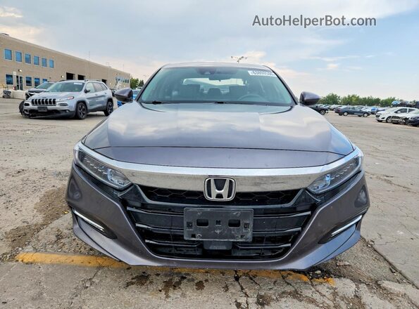 1HGCV3F43KA018016 2019 HONDA ACCORD Gray Front view