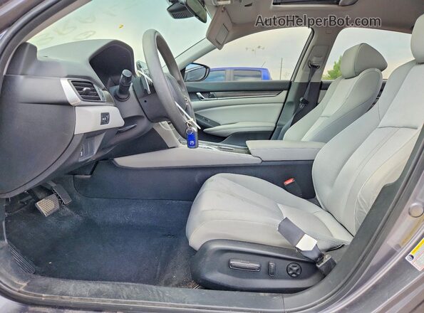 1HGCV3F43KA018016 2019 HONDA ACCORD Gray Front interior view
