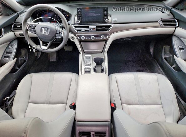 1HGCV3F43KA018016 2019 HONDA ACCORD Gray Dashboard view