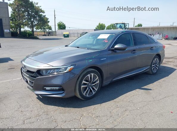 1HGCV3F43KA020560 2019 HONDA ACCORD Gray Առջևի ձախ երեք քառորդ տեսարան