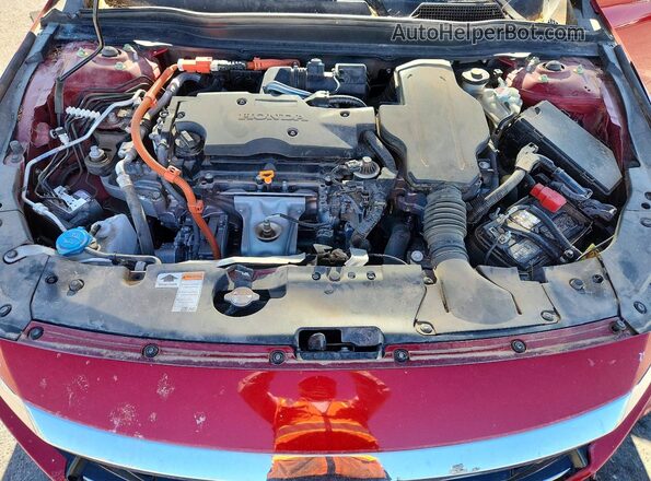 1HGCV3F43MA008105 2021 HONDA ACCORD Red Vista interior trasera