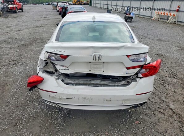 1HGCV3F45KA012573 2019 HONDA ACCORD White Вид ззаду