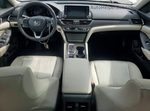 1HGCV3F45KA012573 2019 HONDA ACCORD White Вид панелі приладів