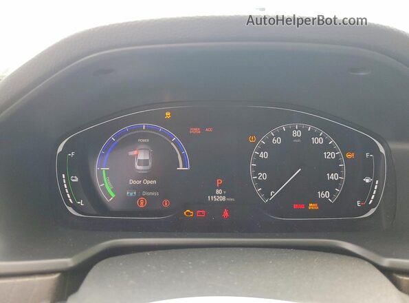 1HGCV3F45KA012573 2019 HONDA ACCORD White Вид щитка приладів