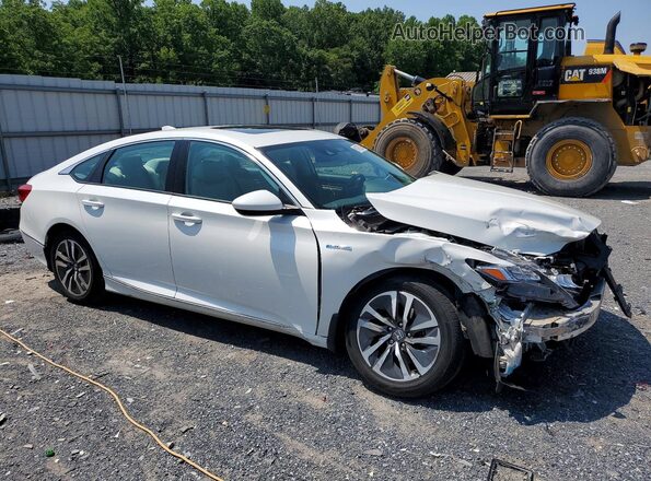 1HGCV3F49MA003894 2021 HONDA ACCORD Белый Передняя правая четверть