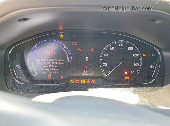 1HGCV3F49MA003894 2021 HONDA ACCORD Белый Вид щитка приборов