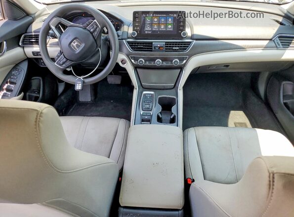 1HGCV3F49MA003894 2021 HONDA ACCORD Белый Вид панели приборов