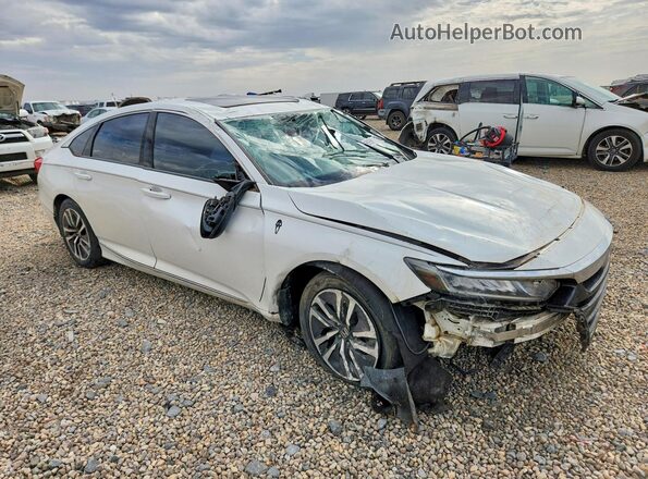1HGCV3F4XKA013945 2019 HONDA ACCORD Белый Передняя правая четверть