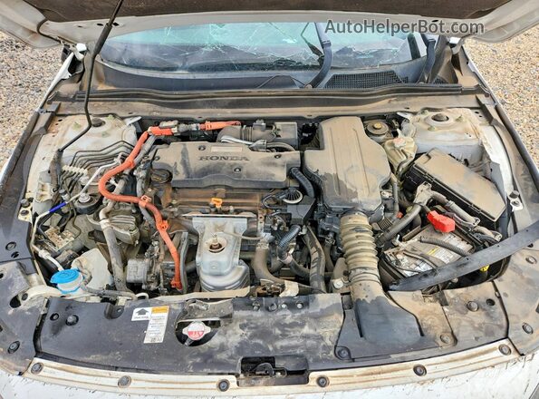 1HGCV3F4XKA013945 2019 HONDA ACCORD Белый Вид задней части салона