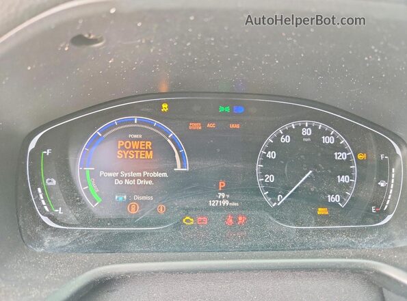 1HGCV3F4XKA013945 2019 HONDA ACCORD Белый Вид щитка приборов