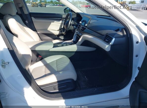 1HGCV3F50LA003547 2020 HONDA ACCORD Белый Вид салона спереди