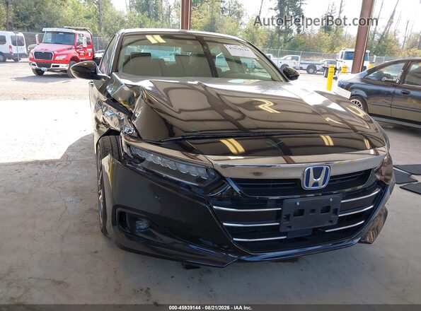 1HGCV3F50MA005347 2021 HONDA ACCORD Черный Вид спереди