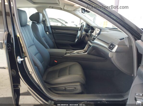 1HGCV3F50MA005347 2021 HONDA ACCORD Черный Вид салона спереди