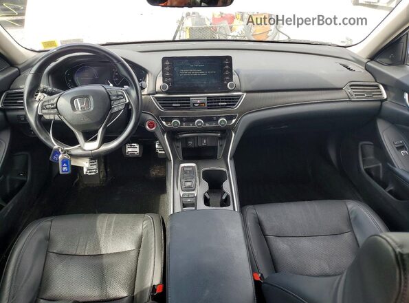 1HGCV3F51JA009581 2018 HONDA ACCORD Белый Вид панели приборов