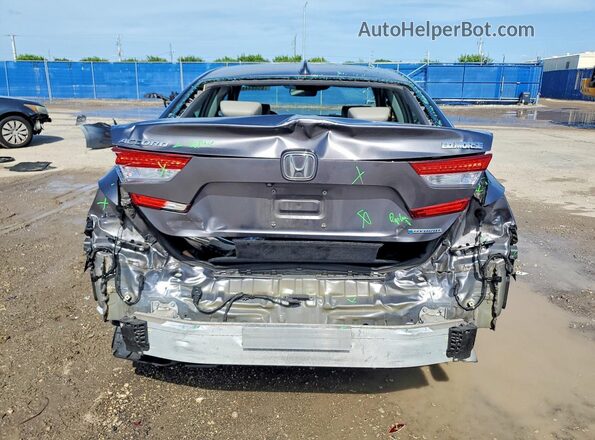 1HGCV3F51KA016354 2019 HONDA ACCORD Gray Հետևի տեսք