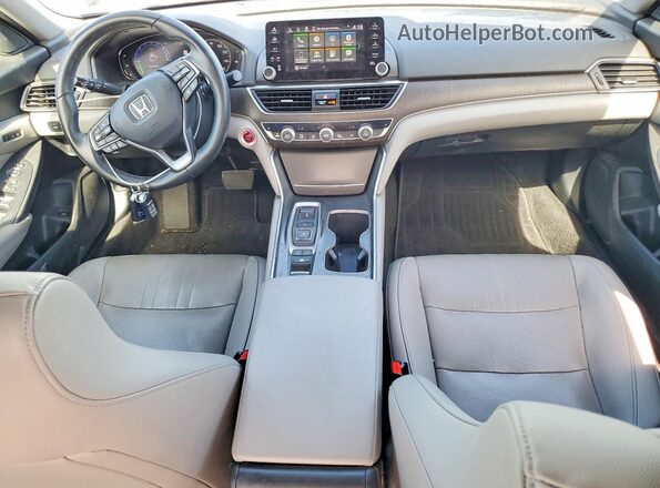 1HGCV3F51KA016354 2019 HONDA ACCORD Gray Առջևի վահանակի տեսք