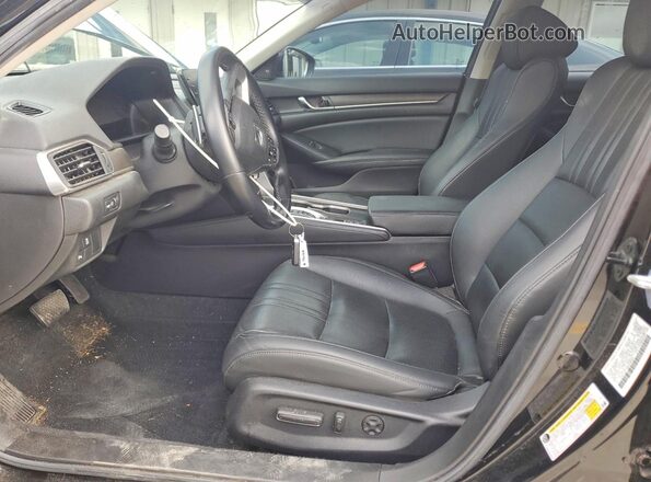 1HGCV3F53MA008405 2021 HONDA ACCORD Черный Вид салона спереди