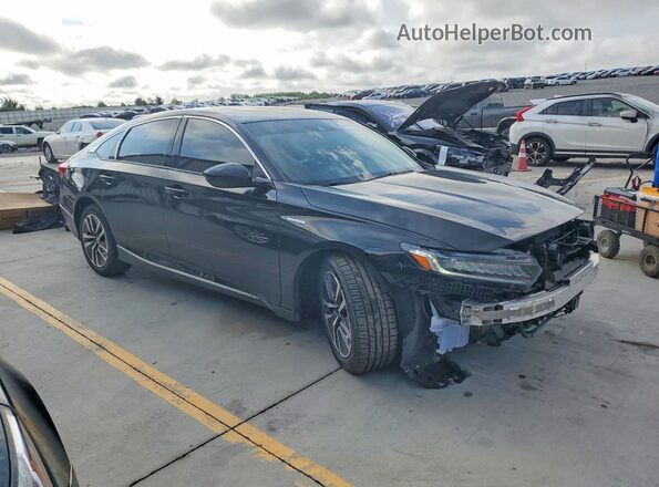 1HGCV3F53MA008405 2021 HONDA ACCORD Черный Передняя правая четверть