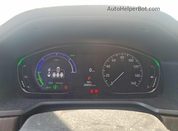 1HGCV3F54NA003585 2022 HONDA ACCORD White Սարքավորումների վահանակի տեսք