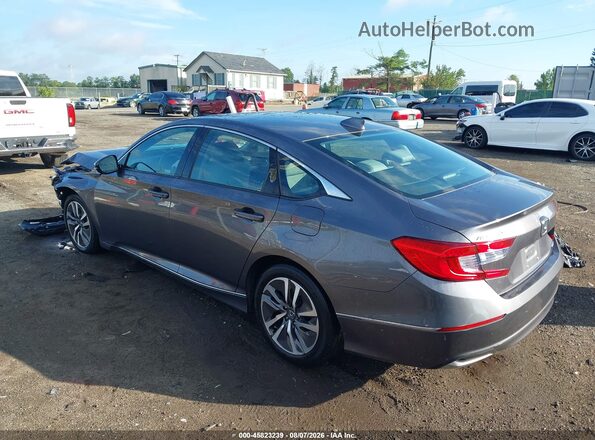 1HGCV3F55KA011576 2019 HONDA ACCORD Gray Trasero izquierdo