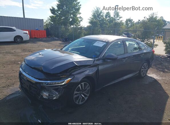 1HGCV3F55KA011576 2019 HONDA ACCORD Gray Vista tres cuartos delantera izquierda