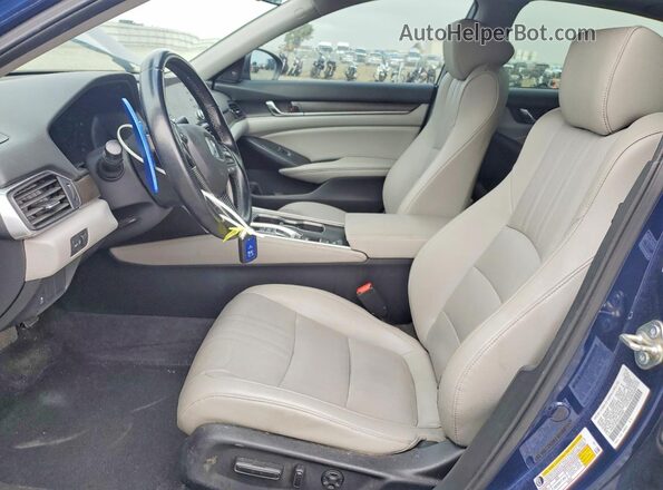 1HGCV3F55LA000451 2020 HONDA ACCORD Синий Вид салона спереди