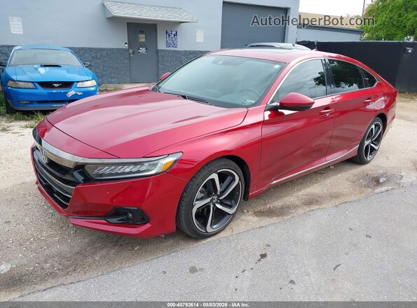 1HGCV3F55NA025580 2022 HONDA ACCORD Red Передня ліва чверть