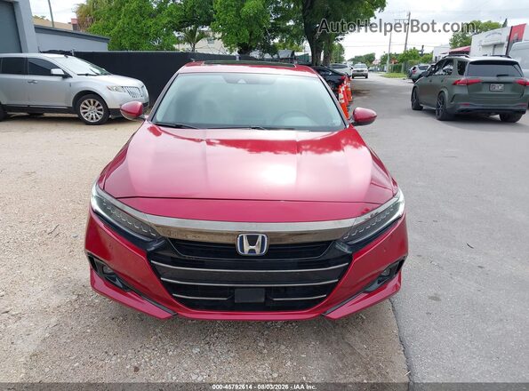 1HGCV3F55NA025580 2022 HONDA ACCORD Red Вид щитка приладів