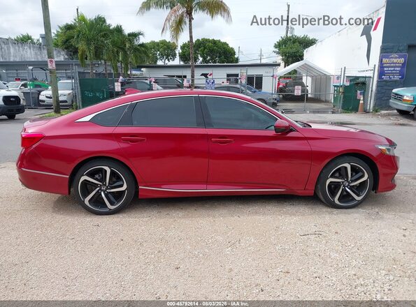 1HGCV3F55NA025580 2022 HONDA ACCORD Red Вид задньої частини салону