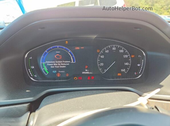 1HGCV3F57JA004501 2018 HONDA ACCORD White Vista del cuadro de instrumentos