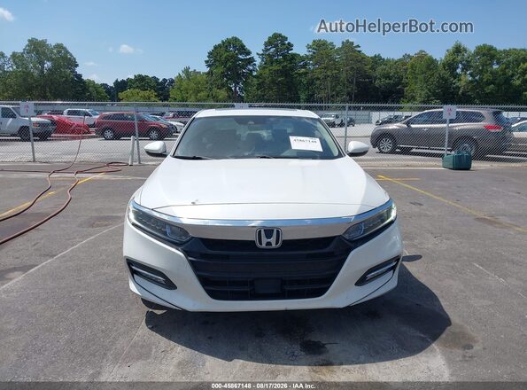 1HGCV3F58JA010274 2018 HONDA ACCORD White Vista del cuadro de instrumentos