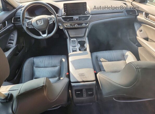 1HGCV3F59KA004727 2019 HONDA ACCORD Gray Dashboard view