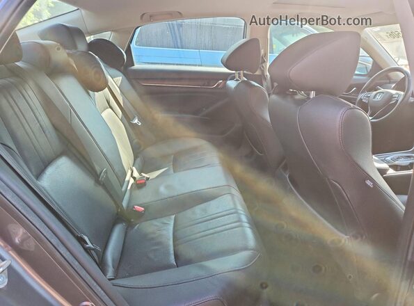 1HGCV3F59KA004727 2019 HONDA ACCORD Gray Rear seats view