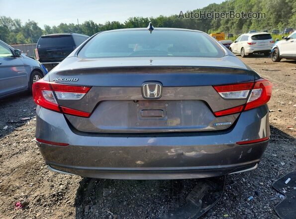 1HGCV3F59KA004727 2019 HONDA ACCORD Gray Rear view