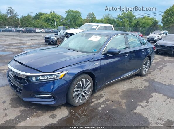 1HGCV3F60JA013355 2018 HONDA ACCORD Синий Передняя левая четверть