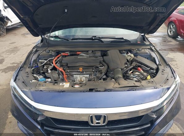 1HGCV3F60JA013355 2018 HONDA ACCORD Синий Вид сзади
