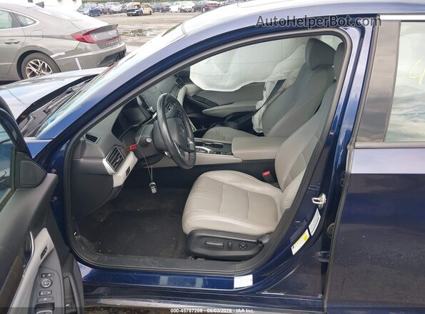 1HGCV3F60JA013355 2018 HONDA ACCORD Синий Вид салона спереди