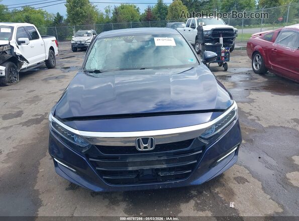 1HGCV3F60JA013355 2018 HONDA ACCORD Синий Вид щитка приборов