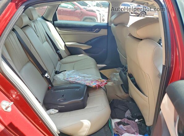 1HGCV3F62JA011221 2018 HONDA ACCORD Red უკანა სავარძლების ხედი