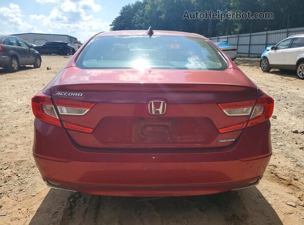1HGCV3F62JA011221 2018 HONDA ACCORD Red უკანა ხედი