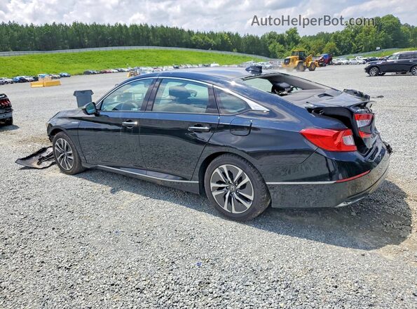 1HGCV3F90JA011583 2018 HONDA ACCORD Black Trasero izquierdo